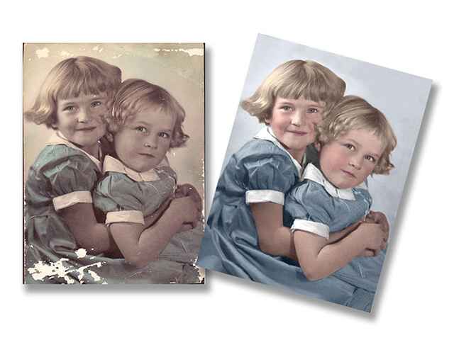 We can restore and colorize your old damaged photos. Photo restoration and colorization.