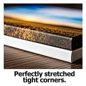 Tight canvas print corners. Tight canvas print corners.